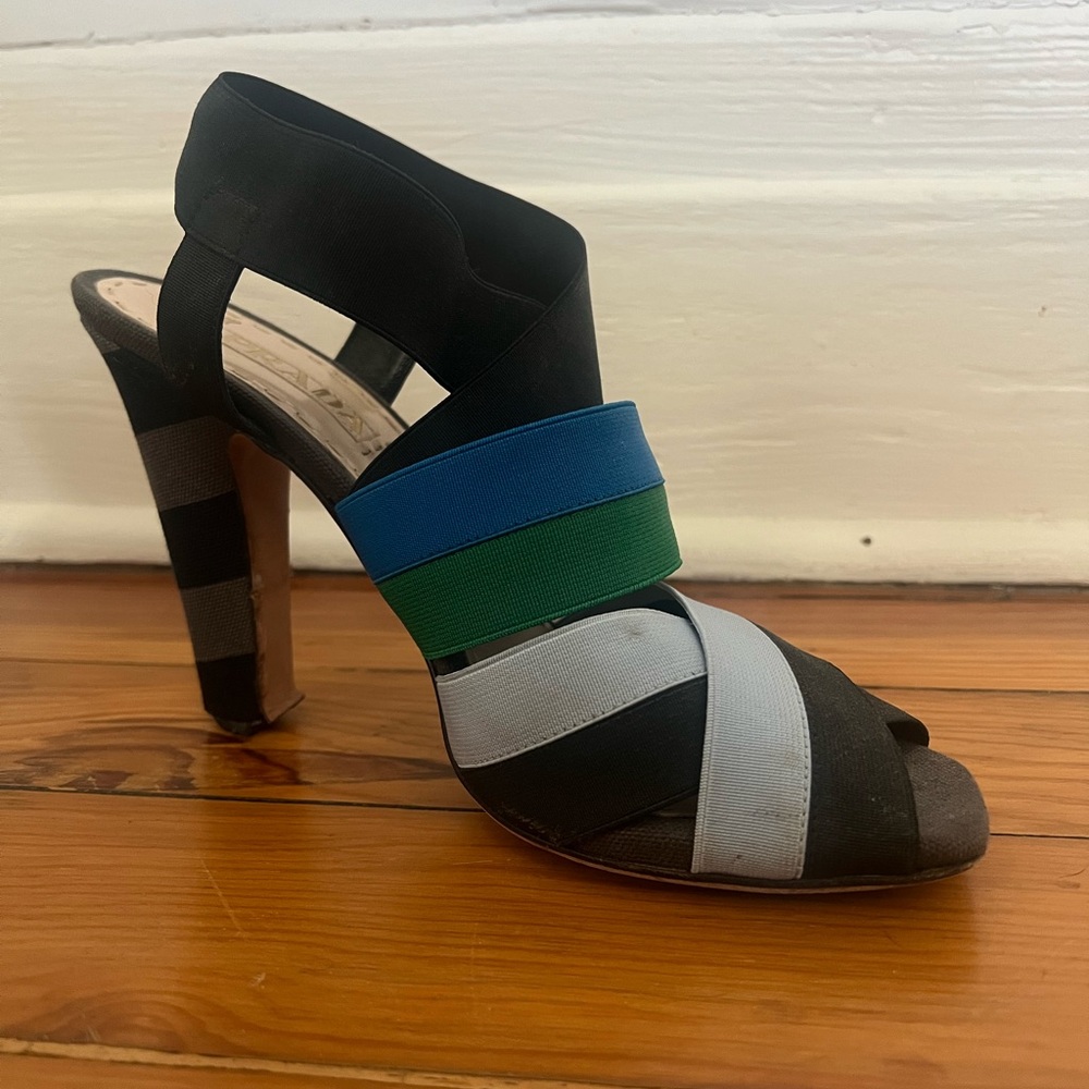Prada Multicolor Strappy Heels
